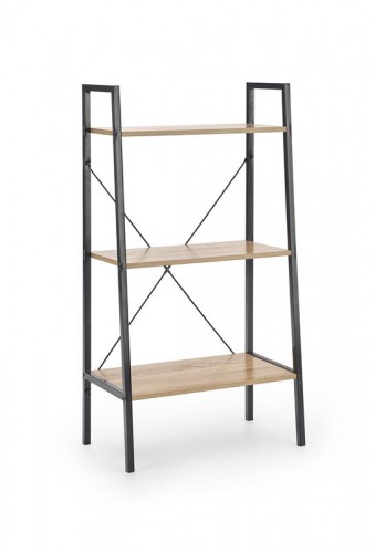 Книжкова шафа NARVIK REG3 дуб сонома/чорний 60/32/110 см HALMAR